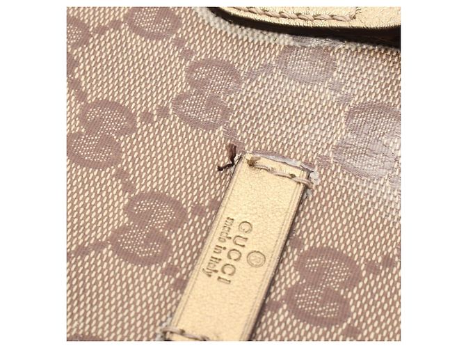 Borsa Tote Gucci GG Crystal Marrone Beige D'oro - vista 10