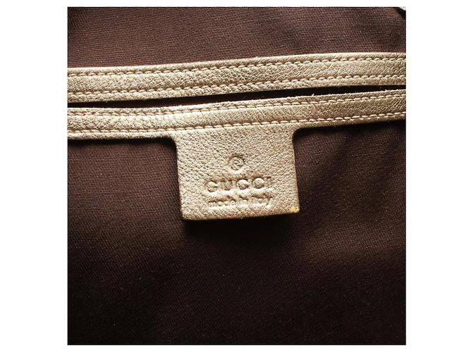 Borsa Tote Gucci GG Crystal Marrone Beige D'oro - vista 4