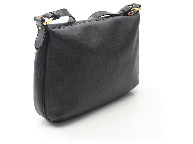 Borsa a Spalla Fendi Zucchino Nero - vista 2