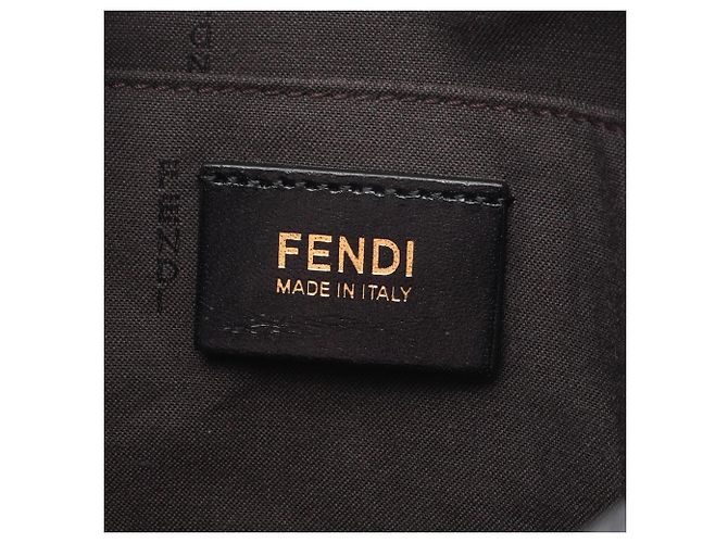 Borsa a Spalla Fendi Zucchino Nero - vista 4