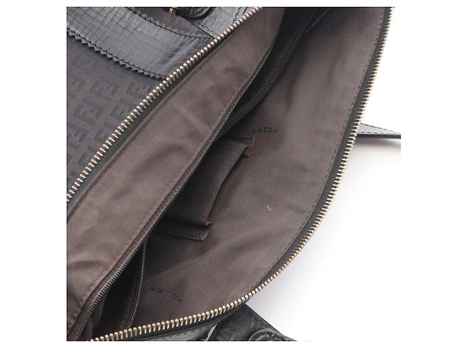 Fendi Zucchino Tote Bag Braun Schwarz - Ansicht 11