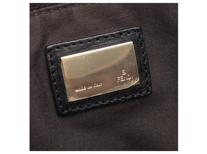 Fendi Zucchino Tote Bag Braun Schwarz - Ansicht 4