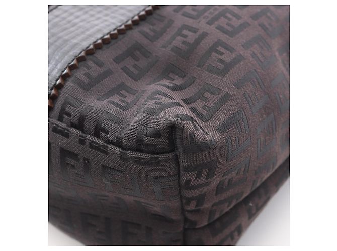 Fendi Zucchino Tote Bag Braun Schwarz - Ansicht 5