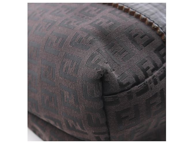 Fendi Zucchino Tote Bag Braun Schwarz - Ansicht 6