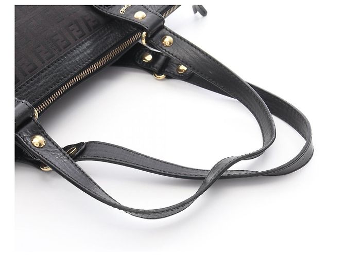 Fendi Zucchino Tote Bag Braun Schwarz - Ansicht 7