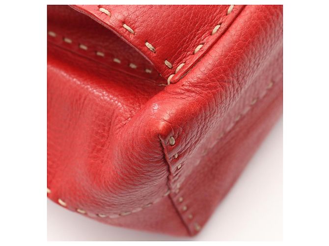 Borsa a Spalla Fendi Selleria Rosso - vista 7