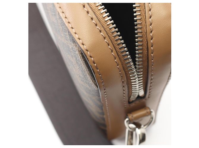 Borsa a tracolla Fendi Diagonal Camera Case Zucca Marrone Nero - vista 5