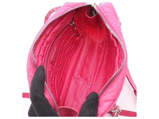 Borsa a 2 modi rosa Prada - vista 3