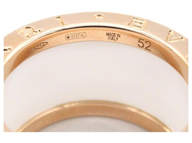 Bulgari Bvlgari B-zero1 Keramikring Weiß Golden - Ansicht 4