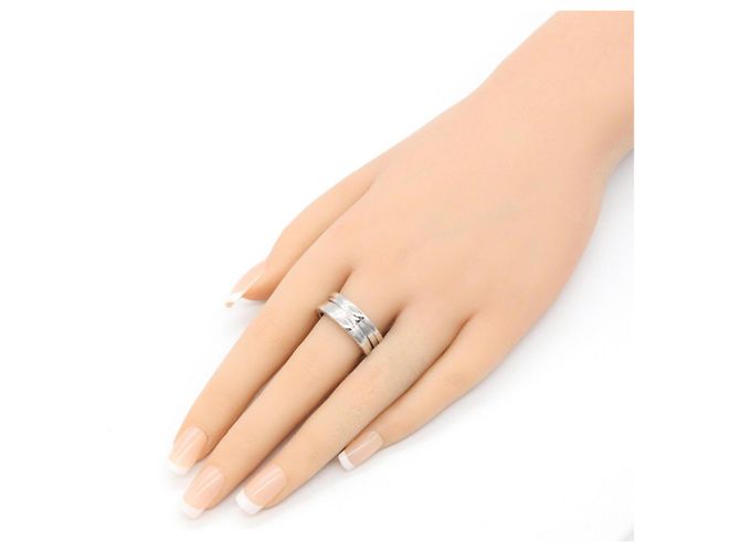 Bulgari Anello Bvlgari B-zero1 in argento e oro bianco 18K - vista 8