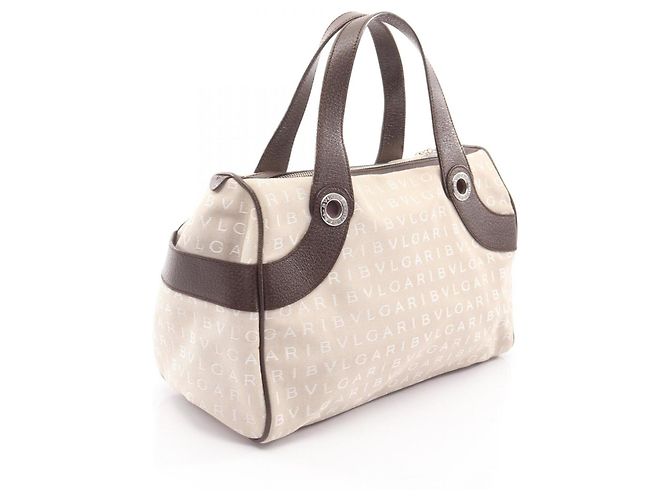 Bulgari Borsa Bvlgari Logomania Marrone Beige - vista 2