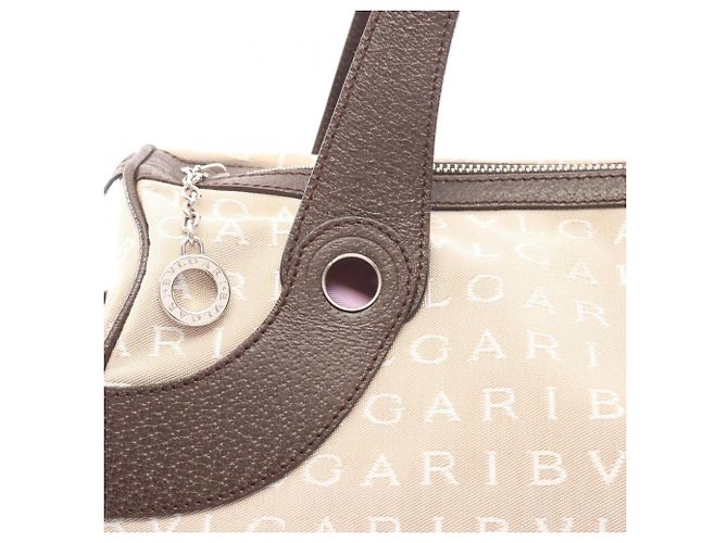 Bulgari Borsa Bvlgari Logomania Marrone Beige - vista 5