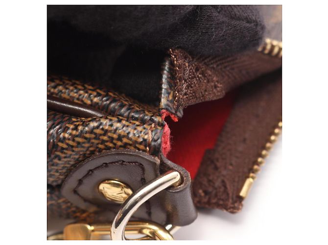 Borsa 2-Way Louis Vuitton Eva Damier Ebene Marrone - vista 6