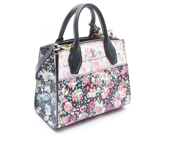 Borsa 2-Way Louis Vuitton City Steamer Mini Liberty Rose Nero Rosa Multicolore - vista 2