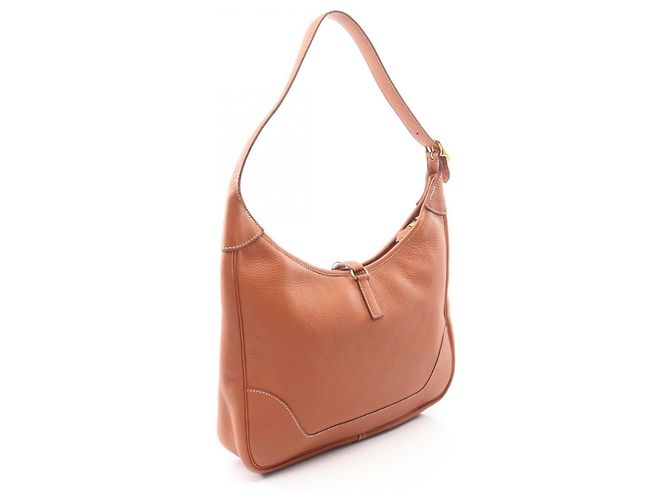 Hermès Borsa a Spalla Hermes Trim 31 Gold Marrone - vista 2