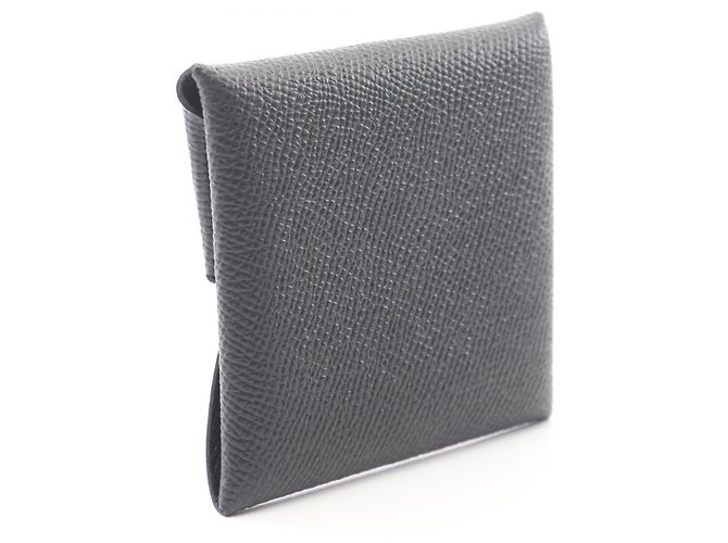 Monedero Bastia en piel Epsom negro Hermès - vista 2