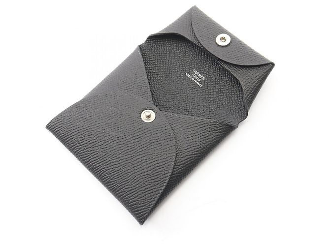 Monedero Bastia en piel Epsom negro Hermès - vista 3