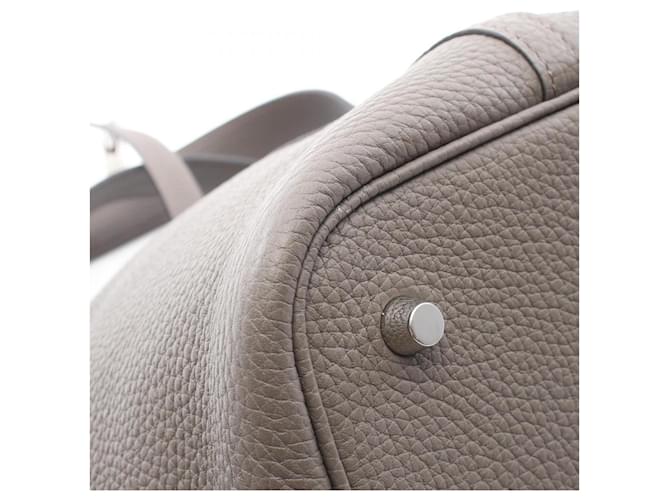 Hermès Borsa Hermes Picotin Lock MM Marrone Grigio - vista 8
