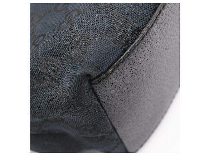 Borsa Tote Gucci GG Canvas Sherry Line Nero Rosso Verde - vista 5
