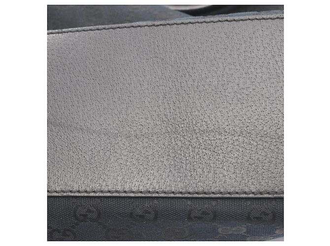 Borsa Tote Gucci GG Canvas Sherry Line Nero Rosso Verde - vista 9