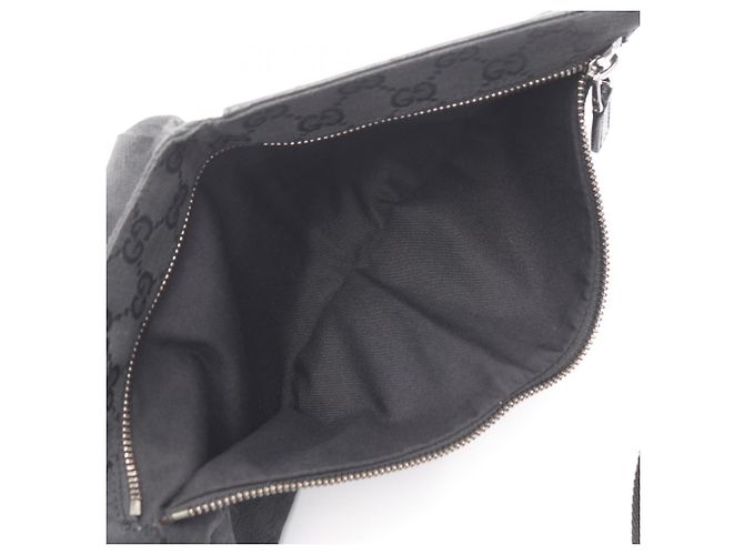 Sac banane Gucci GG Canvas Noir - vue 3