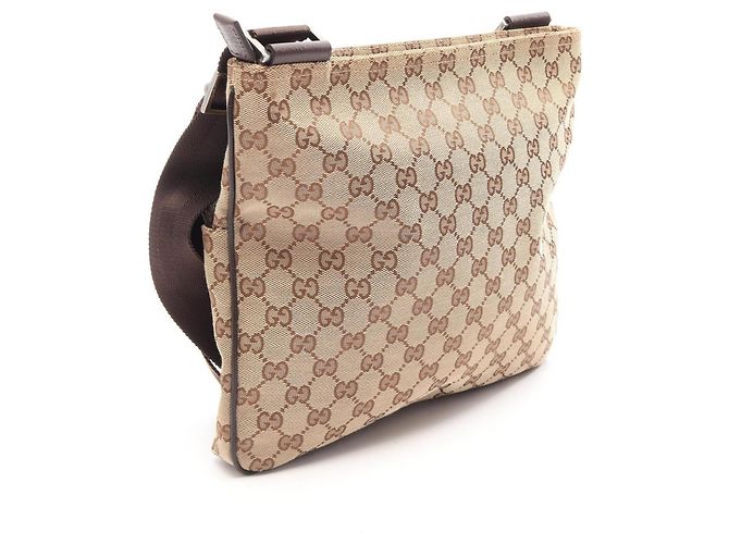 Borsa a tracolla Gucci GG Canvas Marrone Beige - vista 2