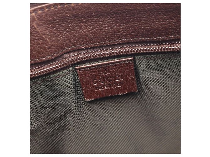 Borsa a tracolla Gucci in tela GG e pelle Marrone Beige - vista 4