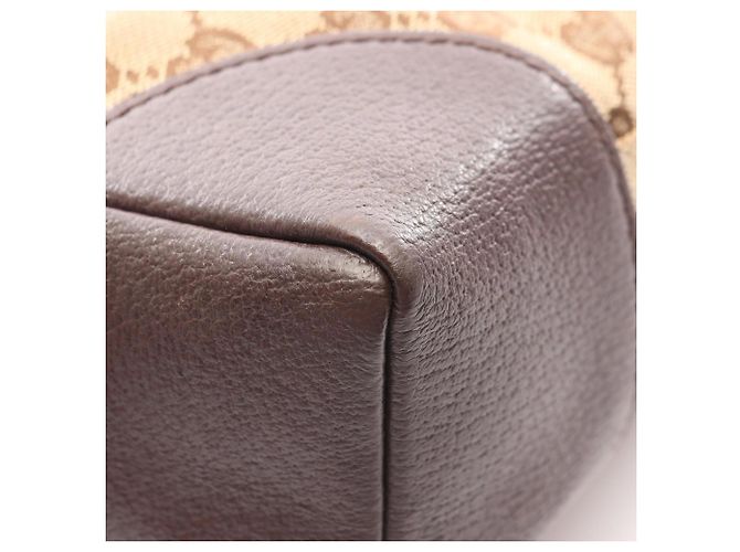 Borsa a tracolla Gucci in tela GG e pelle Marrone Beige - vista 6