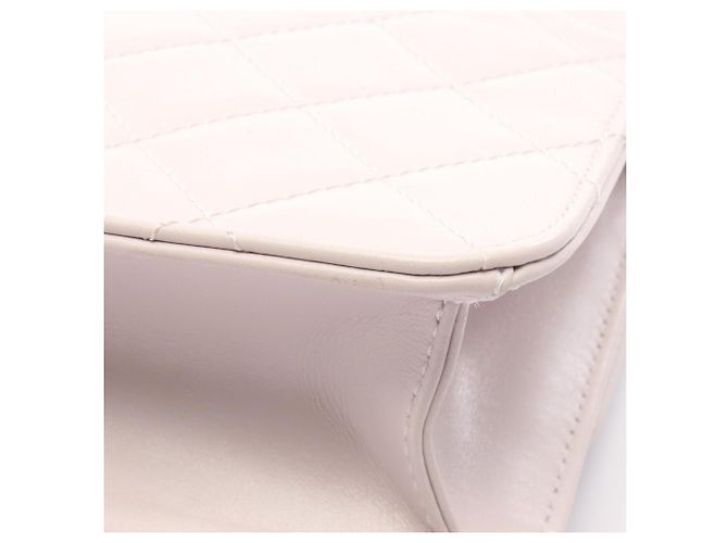 Borsa a tracolla Chanel Matelassé in pelle rosa - vista 7