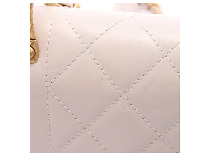 Borsa a tracolla Chanel Matelassé in pelle rosa - vista 8