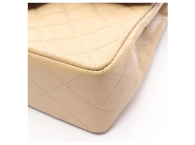 Borsa a Spalla Chanel Matelassé Vintage Beige - vista 10