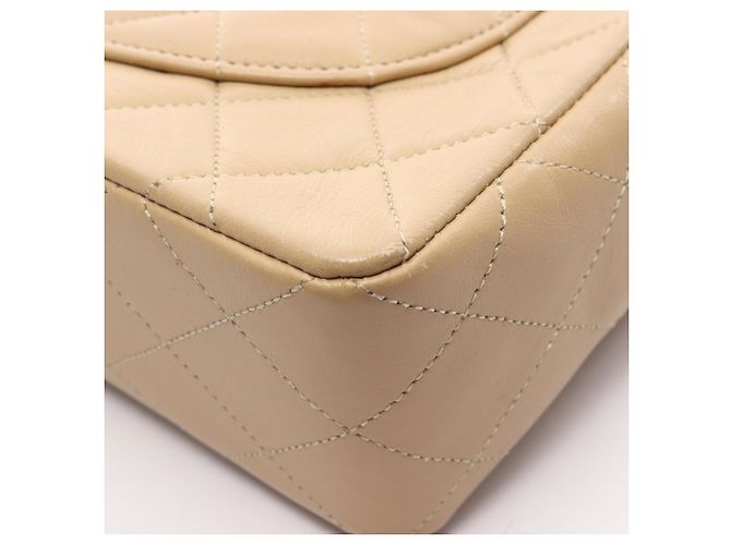 Borsa a Spalla Chanel Matelassé Vintage Beige - vista 12