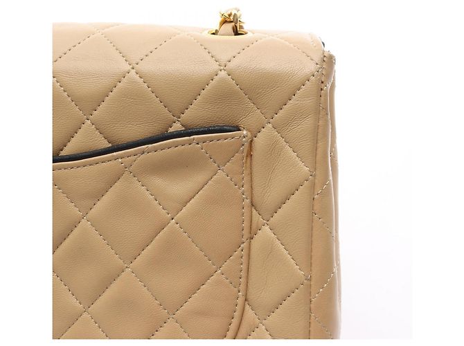 Borsa a Spalla Chanel Matelassé Vintage Beige - vista 15