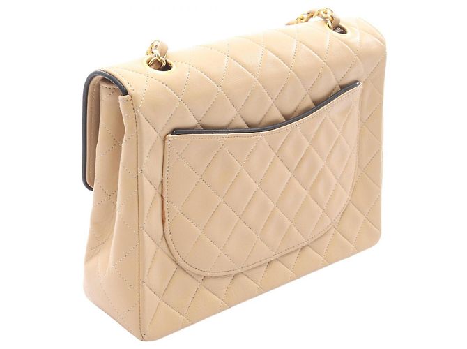 Borsa a Spalla Chanel Matelassé Vintage Beige - vista 2