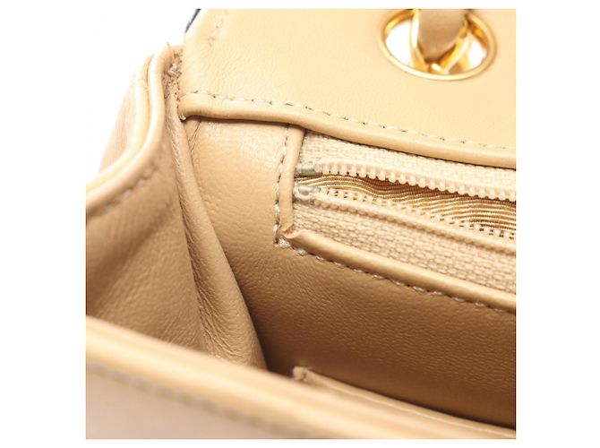 Borsa a Spalla Chanel Matelassé Vintage Beige - vista 6