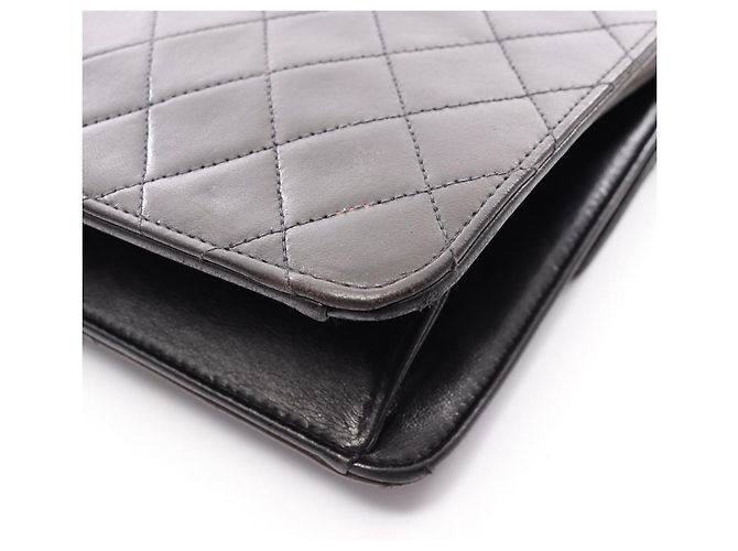 Borsa a tracolla Chanel Matelassé in pelle di agnello nera Nero - vista 11