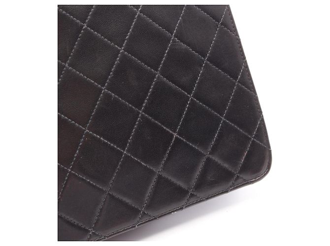 Borsa a tracolla Chanel Matelassé in pelle di agnello nera Nero - vista 13