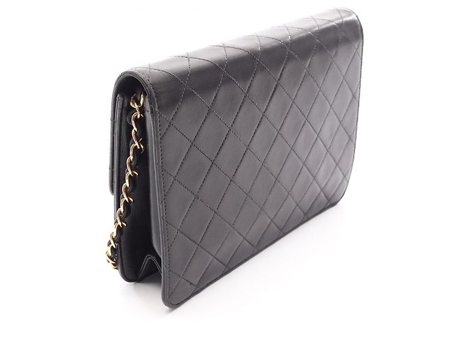 Borsa a tracolla Chanel Matelassé in pelle di agnello nera Nero - vista 2