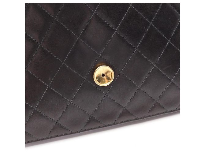 Borsa a tracolla Chanel Matelassé in pelle di agnello nera Nero - vista 8