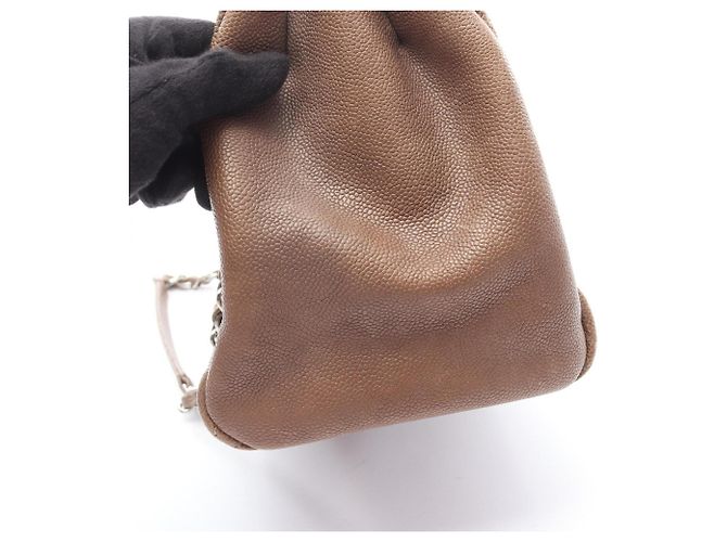 Bowling Borsa Chanel Matelassé Grigia Marrone - vista 13