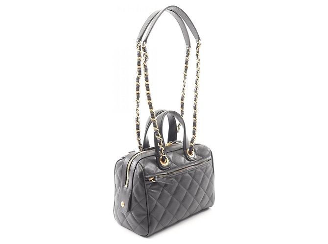 Timeless Borsa Boston Mini Matelassé Chanel Nero - vista 2