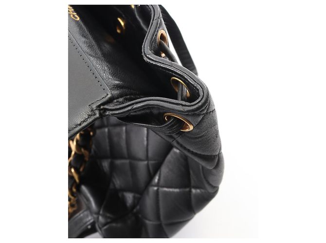 Zaino Chanel Matelassé in agnello nero - vista 10