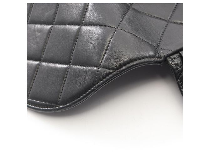 Zaino Chanel Matelassé in agnello nero - vista 6
