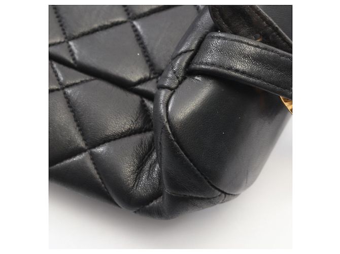 Zaino Chanel Matelassé in agnello nero - vista 7
