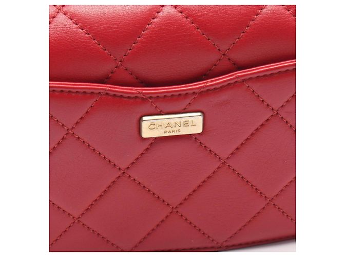Borsa a Spalla Chanel Matelassé Mini Chain Rosso - vista 10