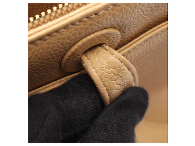 Timeless Borsa Chanel in pelle di vitello martellata beige - vista 10