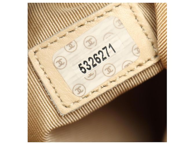 Timeless Borsa Chanel in pelle di vitello martellata beige - vista 5