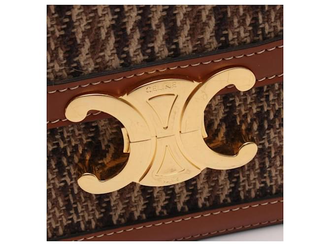 Céline Borsa a Spalla Celine Classic Triomphe Marrone - vista 10