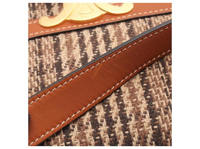 Céline Borsa a Spalla Celine Classic Triomphe Marrone - vista 6