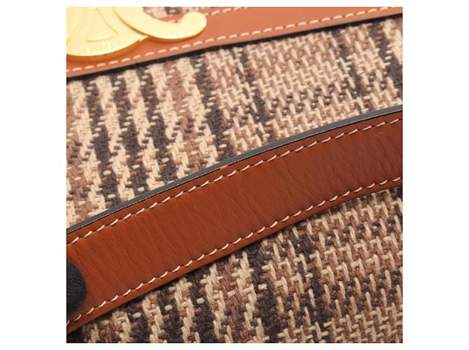 Céline Borsa a Spalla Celine Classic Triomphe Marrone - vista 7